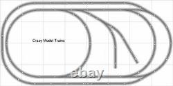 CRAZY MODEL TRAINS Train Layout #005 Train Set HO Scale 4' X 8' Wire Switches
