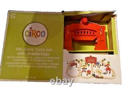 Circo Wooden Train Track Set 120 Pieces Drawbridge New In The Box