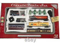 Classic Train Set Battery Operated Sounds & Light Realistic 40 Pieces 25ft Track