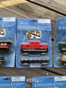 Cobblestone Corners Windham Heights Christmas Village 2004 Train Track Full Set