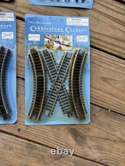 Cobblestone Corners Windham Heights Christmas Village 2004 Train Track Full Set