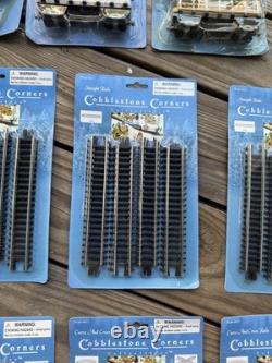 Cobblestone Corners Windham Heights Christmas Village 2004 Train Track Full Set