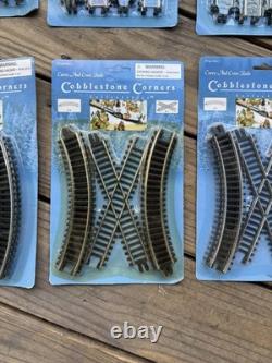 Cobblestone Corners Windham Heights Christmas Village 2004 Train Track Full Set