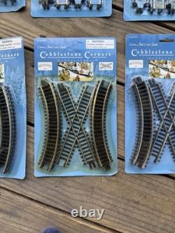 Cobblestone Corners Windham Heights Christmas Village 2004 Train Track Full Set