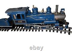 Complete Bachmann Big Haulers Blue Comet CNJ G Scale Electric Steam Train Set