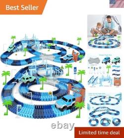 Creative 269 PCS Race Track Set Frozen Adventure with 2 Race Cars for Toddlers