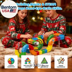 Cube Track Fusion Toy, Klick Rail Electric Train Set for Kids with Gravity-Defyi