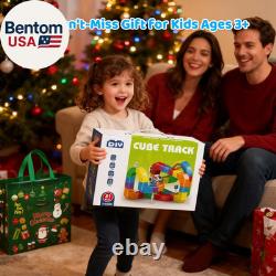 Cube Track Fusion Toy, Klick Rail Electric Train Set for Kids with Gravity-Defyi