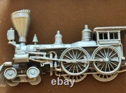 Danbury Mint Pewter Steam Locomotive Engine Set 8 Trains W Track Train Lot