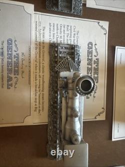 Danbury Mint Pewter Steam Locomotive Engine Set 8 Trains W Track Train Lot