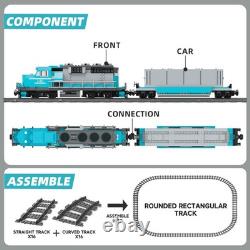 Deluxe 1078-Piece Freight Train Building Set with Rechargeable Motor & Tracks
