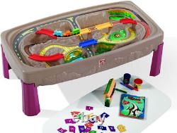 Deluxe Canyon Road Train & Track Table with Train Set Play Toddlers