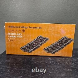 Dept 56 HAUNTED RAILS STRAIGHT TRACKS Set of 2 Halloween Train 4030788