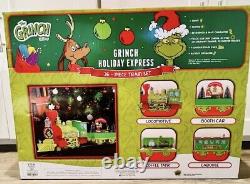 Dr. Seuss The Grinch Holiday Express Train Set Collector's Edition 36 Pc