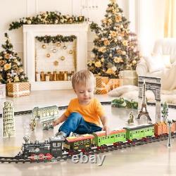 Durable Kids Train Set with Rechargeable Battery & Multiple Track Configurations