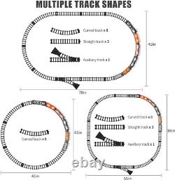 Durable Kids Train Set with Rechargeable Battery & Multiple Track Configurations