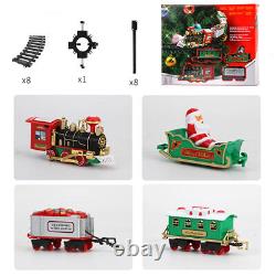 Electric Christmas Train Set Tree Surround Track With Music Light Santa Claus