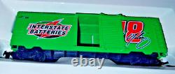 Electric Train Locomotive 6 Car Set Life-Like Racing Rails NASCAR WithOG Packaging