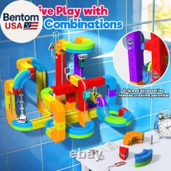 Electric Train Set for Kids, 3D DIY Track Building Kits with Train and Traffic S