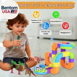 Electric Train Set with 3D Magic Flexible Race Tracks for Kids, Race Car Track E