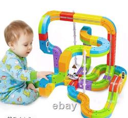 Electric Train Set with Flexible Race Track Gravity-Defying 3D Layouts Motoriz