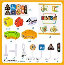 Electric Train Set with Flexible Race Track Gravity-Defying 3D Layouts Motoriz