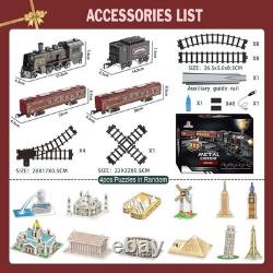 Electric Train Sets Large, Red Rechargeable Set Luxury Tracks