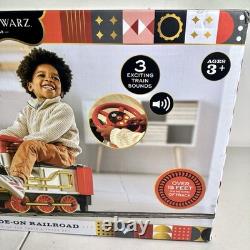 FAO Schwarz Ride-On Railroad Children's Train Set Motorized LED Light and tracks