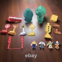 Fisher-Price GeoTrax Large Lot Train Set Cars Buildings Tracks Accessories