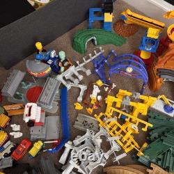 Fisher Price GeoTrax Train Set Buildings Track and Cars Lot Of 170+ Piece Disney