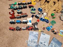 Fisher Price GeoTrax Train Track Set LOT-Track, Trains, Buildings, Airport Etc
