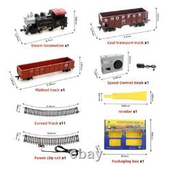 HO Scale 187 Electric Train Sets, Black Locomotive Trainset with Remote Cont