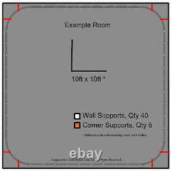 HO Scale Wall Mount Room Kit for Train Track, Fits 10ft x 10ft, Double Track