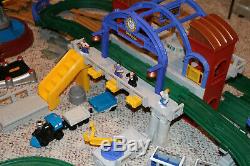 HUGE Lot #3 Fisher Price Geotrax Train Set Trains Track Buildings Grand Central