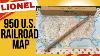 Hard To Find Lionel Trains 950 Us Railroad Map