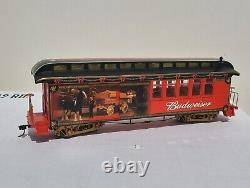 Hawthorne Village Collection Budweiser Holiday Express Train Set 10 Cars + Track