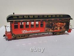 Hawthorne Village Collection Budweiser Holiday Express Train Set 10 Cars + Track