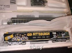 Hawthorne Village Pittsburgh Steelers Express 8 Car Train Track Set MIB Bachmann