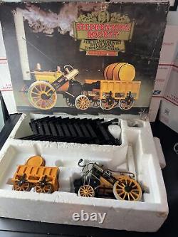 Hornby Railways Stephensons Rocket Real Steam Train Set & Track & Box Nice