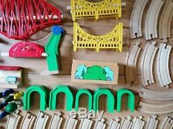 Huge Brio, TCM, wooden train track bundle set with tunnels, bridges, crane +++
