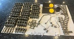 Huge Lego Railway Lot Train Track 9v Metal 21 Straight 63 Curve 2 Switch Mustsee