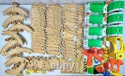 Huge Lot of 132 Vintage Fisher Price Flip Track Rail & Road Train Track Set