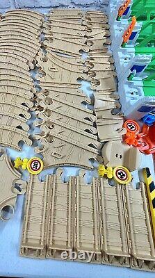 Huge Lot of 132 Vintage Fisher Price Flip Track Rail & Road Train Track Set