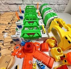 Huge Lot of 132 Vintage Fisher Price Flip Track Rail & Road Train Track Set