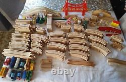 Huge lot of 150+ Thomas & Friends Wooden Railway Train Tracks Vintage