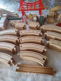 Huge lot of 150+ Thomas & Friends Wooden Railway Train Tracks Vintage