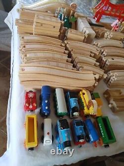 Huge lot of 150+ Thomas & Friends Wooden Railway Train Tracks Vintage