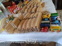 Huge lot of 150+ Thomas & Friends Wooden Railway Train Tracks Vintage