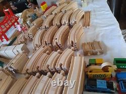 Huge lot of 150+ Thomas & Friends Wooden Railway Train Tracks Vintage