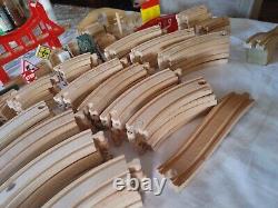 Huge lot of 150+ Thomas & Friends Wooden Railway Train Tracks Vintage